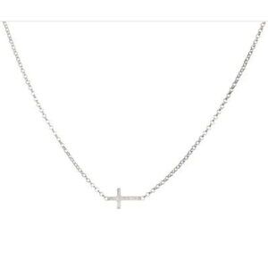 Faith Cross Necklace | Silver Tone | Handcrafted in USA | NWT